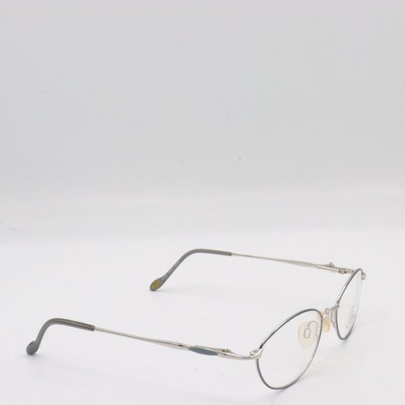 Celine Dion Oval Silver Thin Rim Vintage Celebrity Y2k Glasses 52 17 135 - Picture 2 of 3